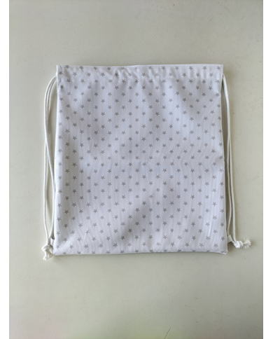 Mochila cuerdas estampada-lisa