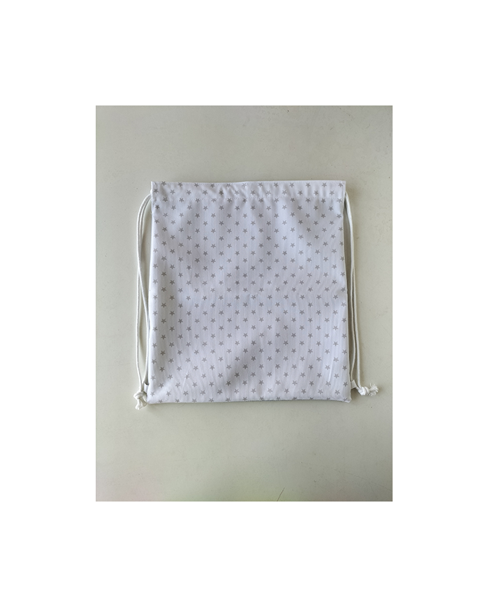 Mochila cuerdas estampada-lisa