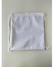 Mochila cuerdas estampada-lisa