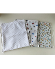 Mochila cuerdas estampada-lisa plástico