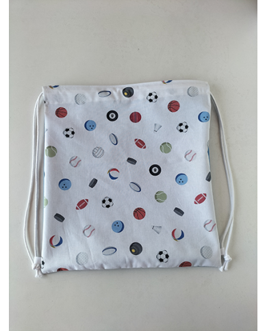 Mochila cuerdas estampada-lisa plástico