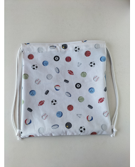 Mochila cuerdas estampada-lisa plástico