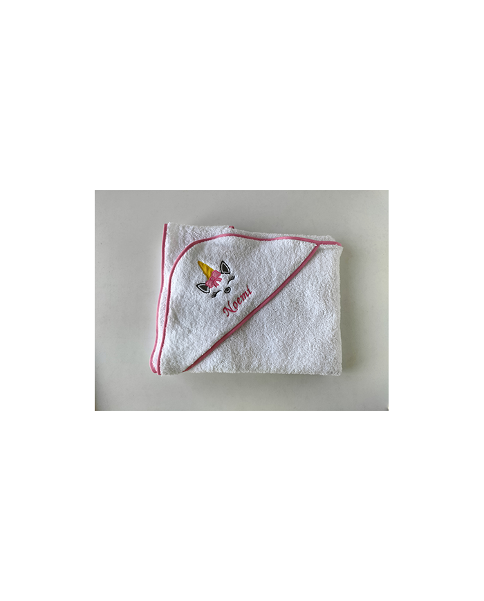 Capa de baño bordada UNICORNIO