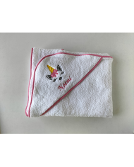 Capa de baño bordada UNICORNIO
