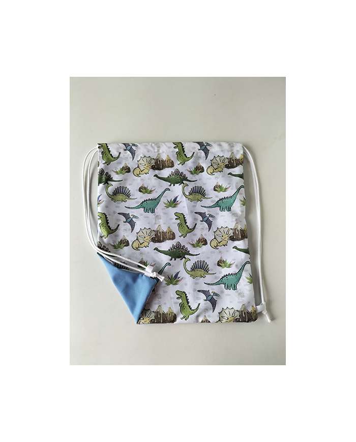 Mochila cuerdas estampada-lisa plástico