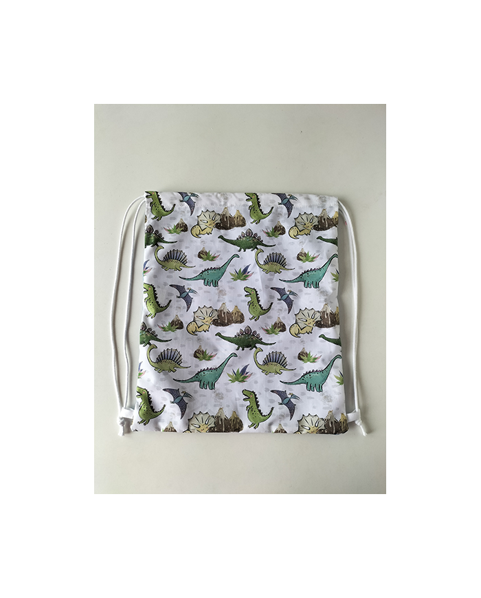 Mochila cuerdas estampada-lisa plástico