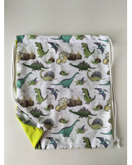 Mochila cuerdas estampada-lisa plástico