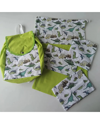 Mochila forrada lisa-estampada