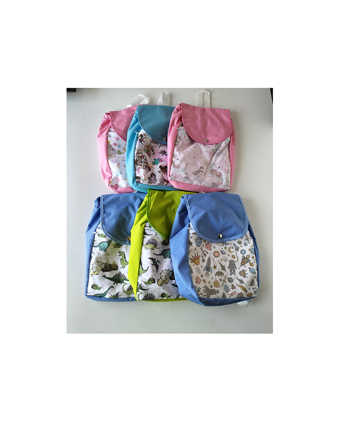 Mochila forrada lisa-estampada