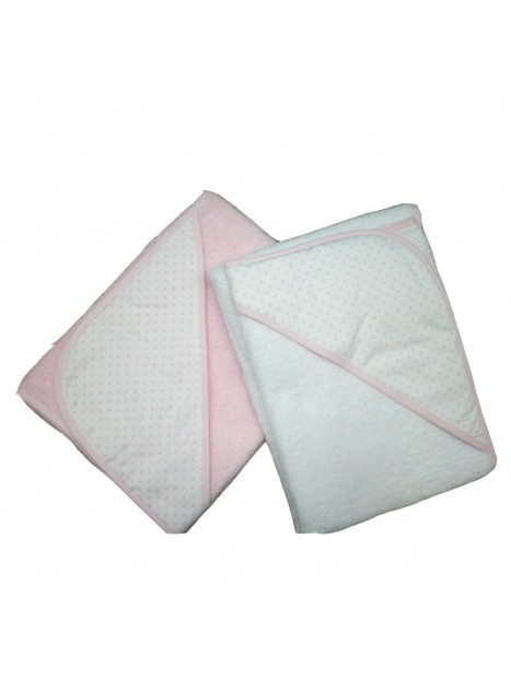 Capa de baño topos azul/rosa