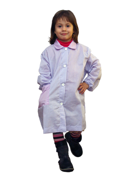 Bata niña con cuello